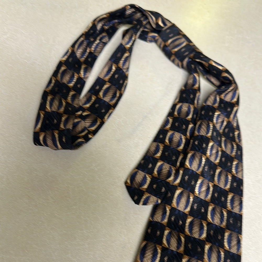 Robert Talbott Black And Brown Ties Geometric Des… - image 5